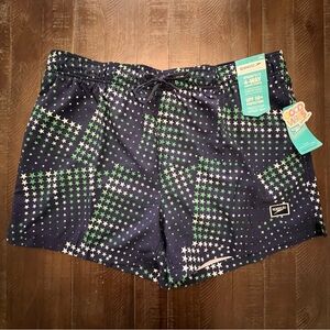 Speedo Men’s Navy and Green Star Shorts